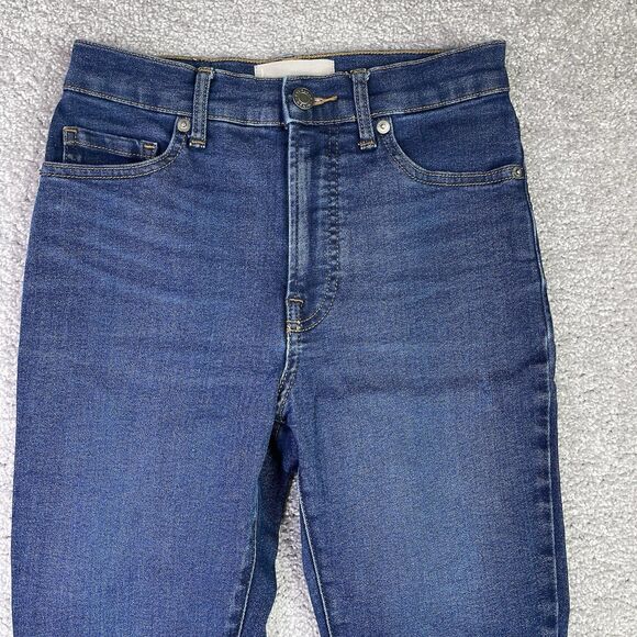 Everlane Jeans Women's 25 Blue Ankle Skinny High Rise Dark Denim Stretch - Picture 2 of 11